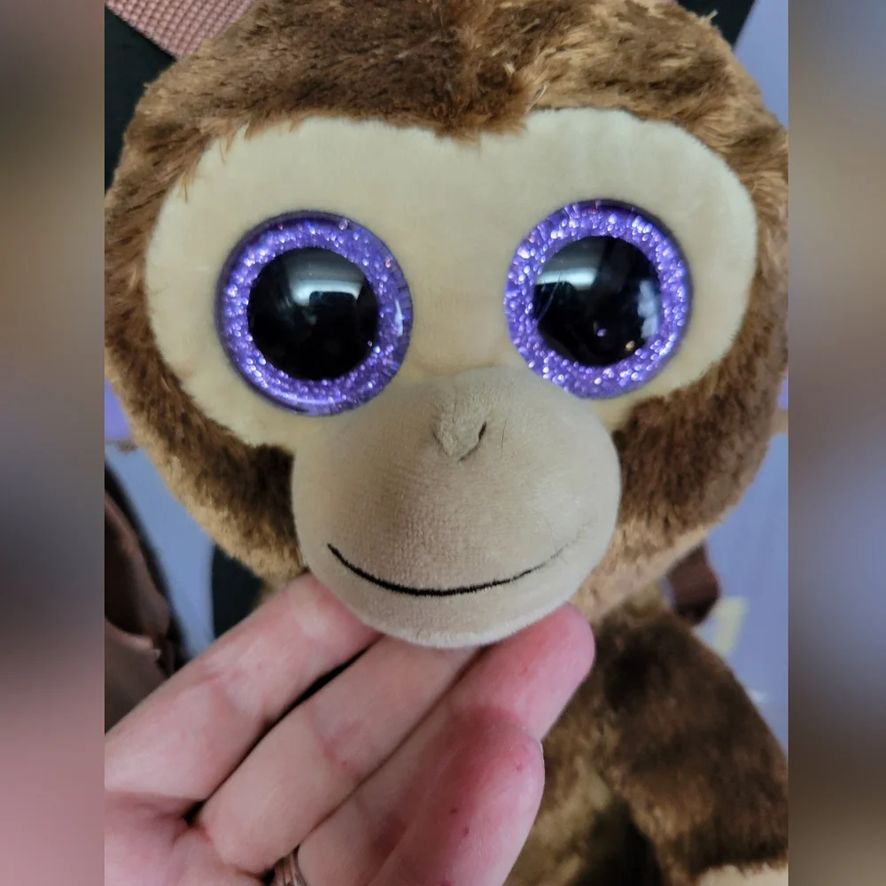 Ty Beanie boos coconut the monkey plush backpa
